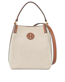 Blake Bucket Bag, Canvas/Leather, Cream/Brown, MIC, S, 3*